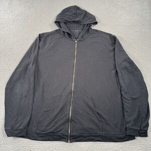 John Varvatos USA Hoodie Men's 2XL Black Full Zip Star Long Sleeve Stretch